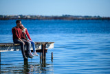 Couple au bord de la lagune