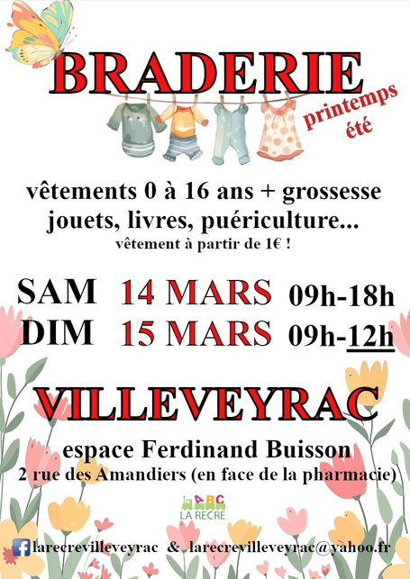 BRADERIE PRINTEMPS ÉTÉ LA RÉCRÉ