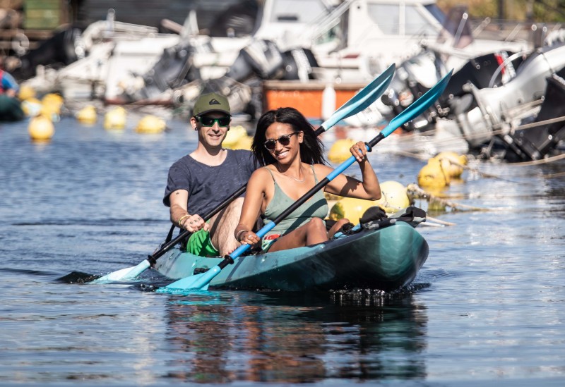 Canoë sur la lagune