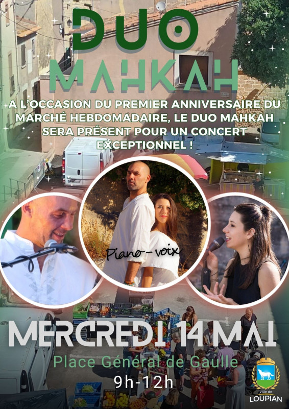 CONCERT AU MARCHÉ : DUO MAHKAH